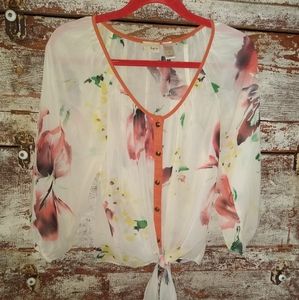 Daytrip flower sheer top